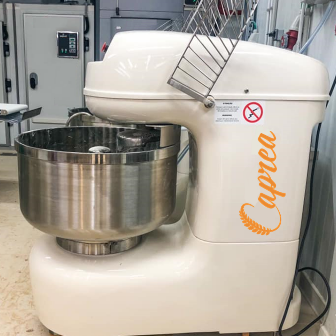 Caprea spiral mixers staged side by side on the production floor